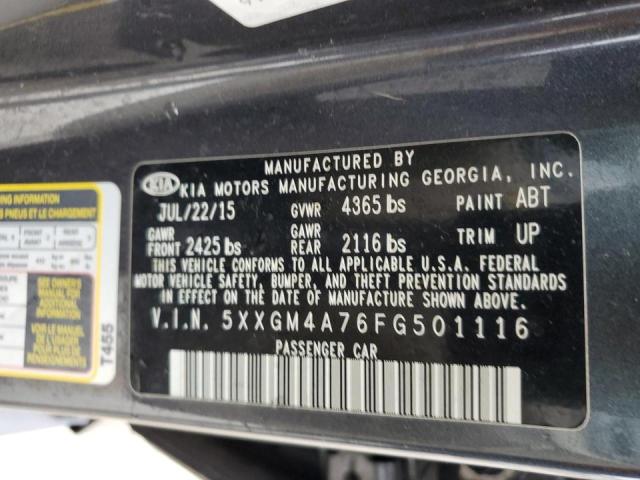 Photo 10 from auction – 2015 KIA OPTIMA LX with VIN 5XXGM4A76FG501116