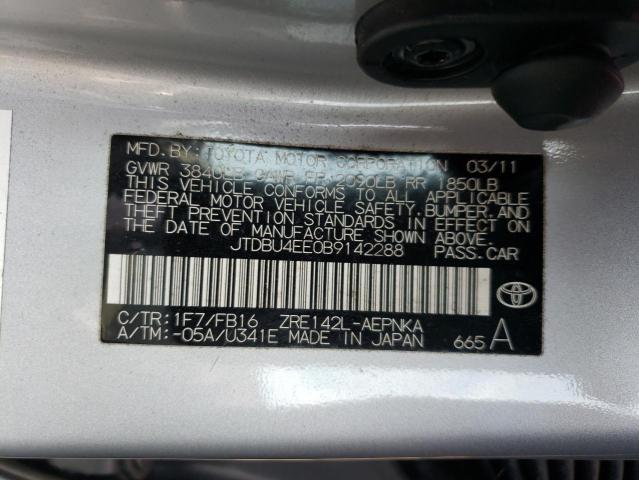 Photo 10 from auction – 2011 TOYOTA COROLLA with VIN JTDBU4EE0B9142288