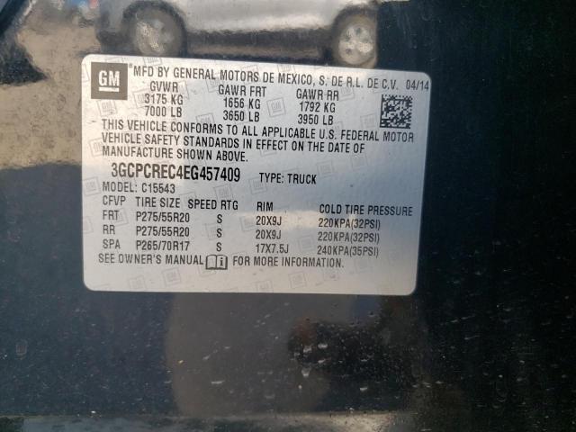 Photo 10 from auction – 2014 CHEVROLET SILVERADO with VIN 3GCPCREC4EG457409