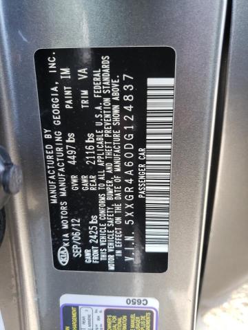 Photo 10 from auction – 2013 KIA OPTIMA SX with VIN 5XXGR4A60DG124837