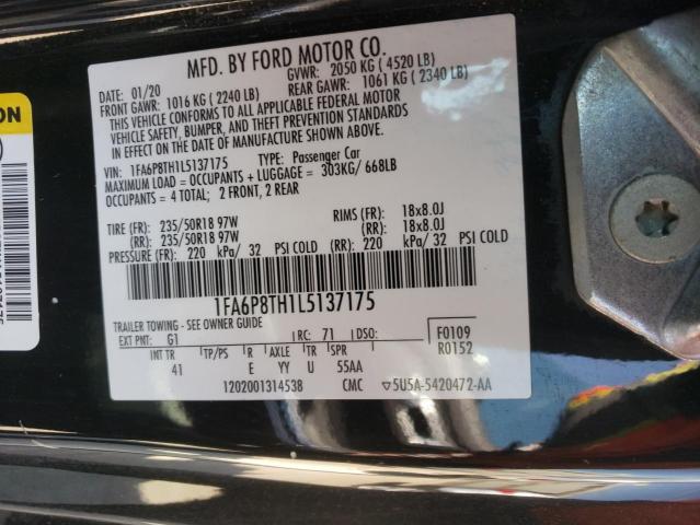 Photo 10 from auction – 2020 FORD MUSTANG with VIN 1FA6P8TH1L5137175