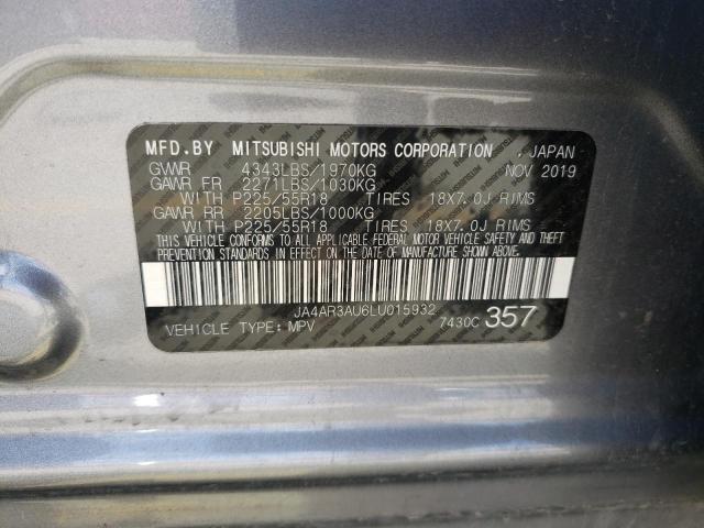Photo 10 from auction – 2020 MITSUBISHI OUTLANDER with VIN JA4AR3AU6LU015932