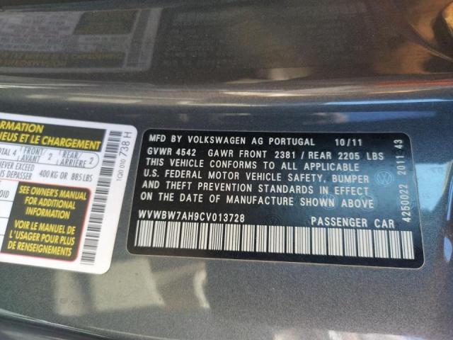 Photo 10 from auction – 2012 VOLKSWAGEN EOS KOMFOR with VIN WVWBW7AH9CV013728