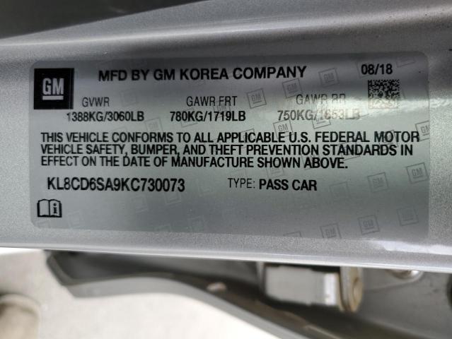 Photo 10 from auction – 2019 CHEVROLET SPARK 1LT with VIN KL8CD6SA9KC730073