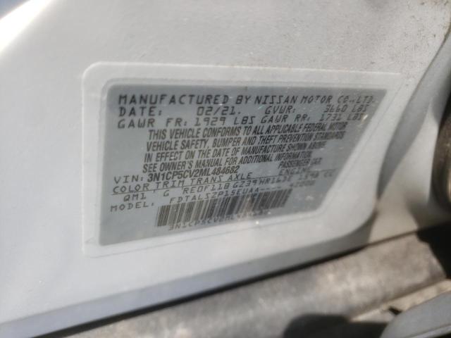 Photo 10 from auction – 2021 NISSAN KICKS SV with VIN 3N1CP5CV2ML484682