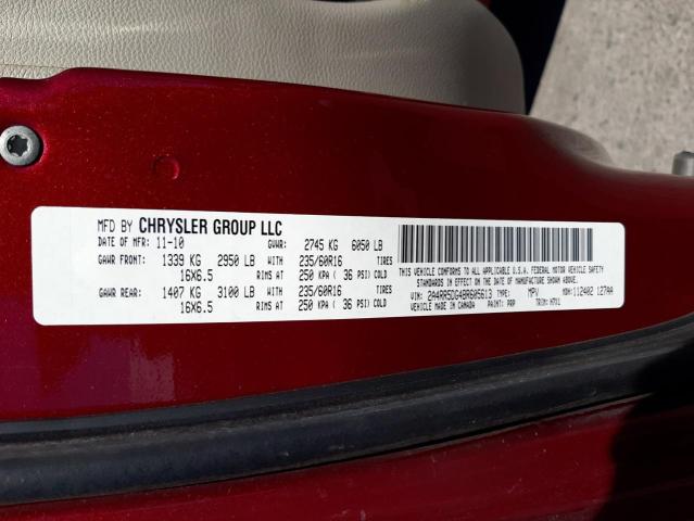 Photo 10 from auction – 2011 CHRYSLER TOWN & COU with VIN 2A4RR5DG4BR605613