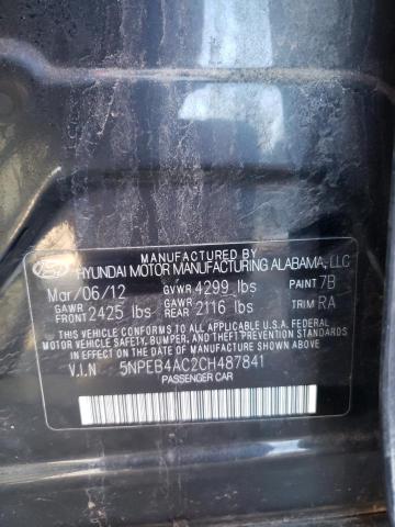 Photo 10 from auction – 2012 HYUNDAI SONATA GLS with VIN 5NPEB4AC2CH487841
