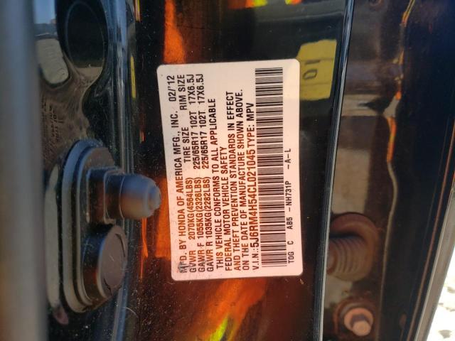 Photo 10 from auction – 2012 HONDA CR-V EX with VIN 5J6RM4H54CL021045
