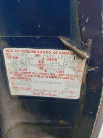 Photo 10 from auction – 1984 FORD F150 with VIN 2FTDF15G7ECA21889