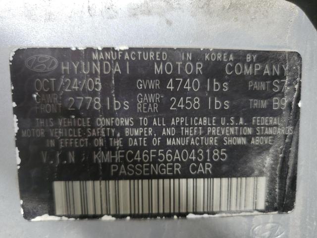 Photo 10 from auction – 2006 HYUNDAI AZERA SE with VIN KMHFC46F56A043185