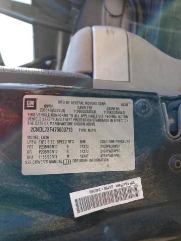 Photo 10 from auction – 2007 CHEVROLET EQUINOX LT with VIN 2CNDL73F476000713