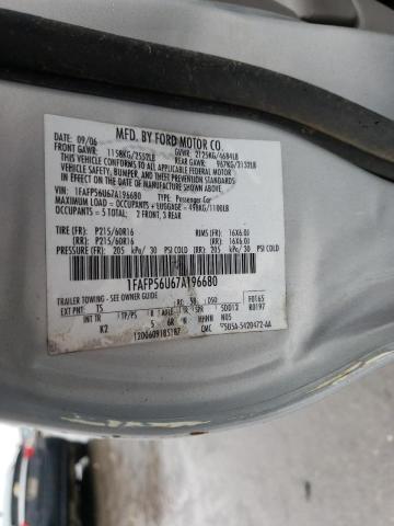 Photo 10 from auction – 2007 FORD TAURUS with VIN 1FAFP56U67A196680