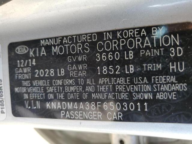Photo 10 from auction – 2015 KIA RIO LX with VIN KNADM4A38F6503011