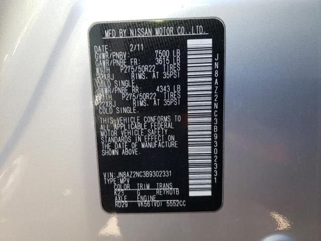 Photo 10 from auction – 2011 INFINITI QX56 with VIN JN8AZ2NC3B9302331