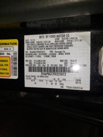 Photo 10 from auction – 2015 FORD FUSION S with VIN 3FA6P0G72FR225012