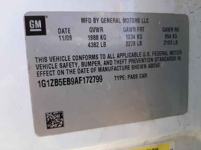Photo 10 from auction – 2010 CHEVROLET MALIBU LS with VIN 1G1ZB5EB9AF172799