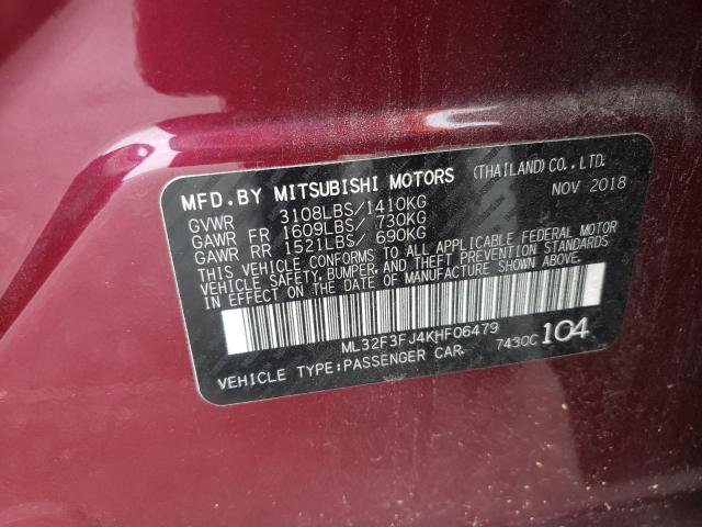 Photo 10 from auction – 2019 MITSUBISHI MIRAGE G4 with VIN ML32F3FJ4KHF06479