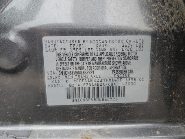 Photo 10 from auction – 2021 NISSAN VERSA SV with VIN 3N1CN8EV5ML862921