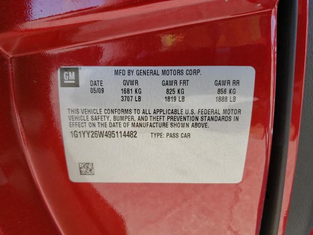 Photo 10 from auction – 2009 CHEVROLET CORVETTE with VIN 1G1YY26W495114482