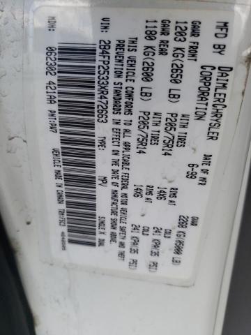 Photo 10 from auction – 1999 DODGE CARAVAN with VIN 2B4FP2533XR472663