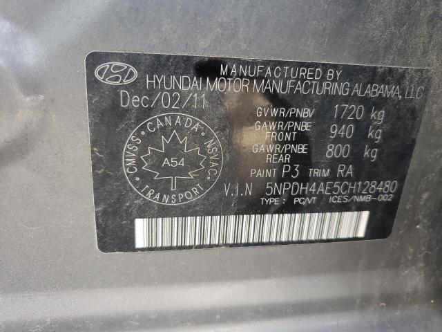 Photo 10 from auction – 2012 HYUNDAI ELANTRA GL with VIN 5NPDH4AE5CH128480