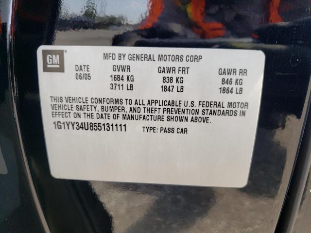Photo 10 from auction – 2005 CHEVROLET CORVETTE with VIN 1G1YY34U855131111
