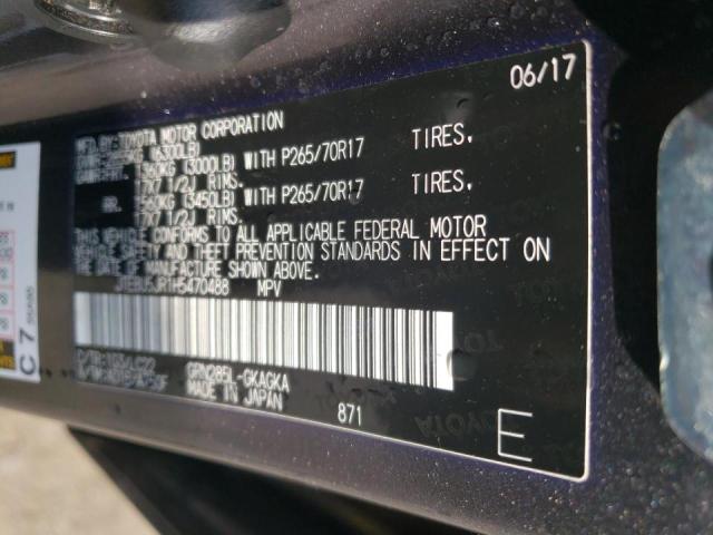 Photo 10 from auction – 2017 TOYOTA 4RUNNER SR with VIN JTEBU5JR1H5470488