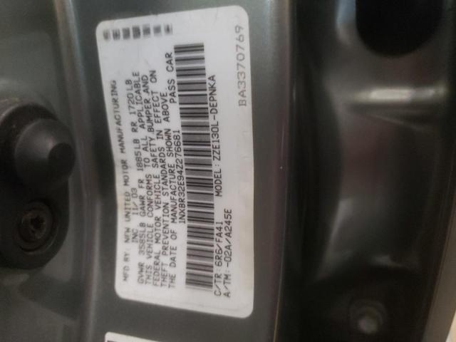 Photo 10 from auction – 2004 TOYOTA COROLLA CE with VIN 1NXBR32E94Z276681