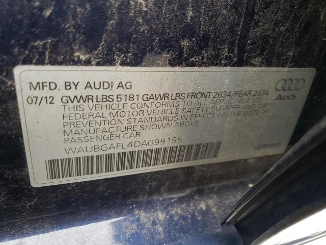 Photo 10 from auction – 2013 AUDI S4 PREMIUM with VIN WAUBGAFL4DA099155