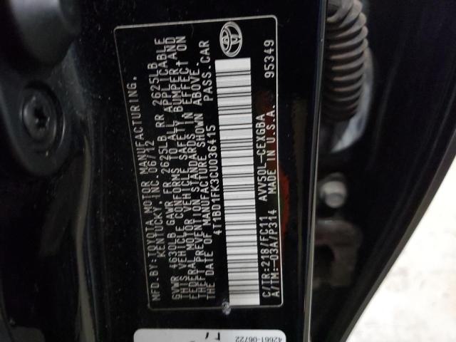 Photo 10 from auction – 2012 TOYOTA CAMRY HYBR with VIN 4T1BD1FK3CU036415