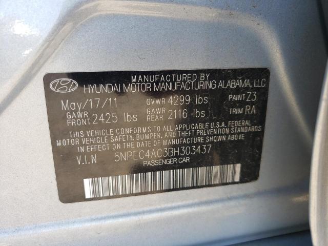 Photo 10 from auction – 2011 HYUNDAI SONATA SE with VIN 5NPEC4AC3BH303437