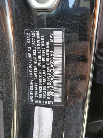 Photo 10 from auction – 2012 PORSCHE CAYENNE S with VIN WP1AE2A21CLA93159