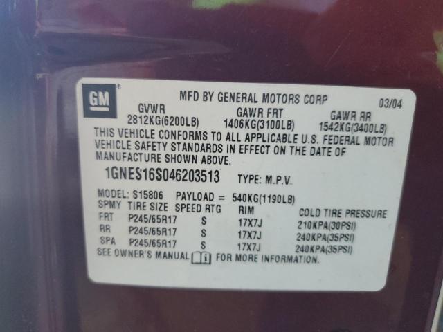 Photo 10 from auction – 2004 CHEVROLET TRAILBLAZE with VIN 1GNES16S046203513