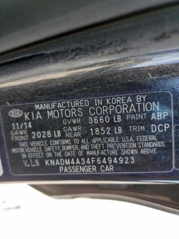 Photo 10 from auction – 2015 KIA RIO LX with VIN KNADM4A34F6494923