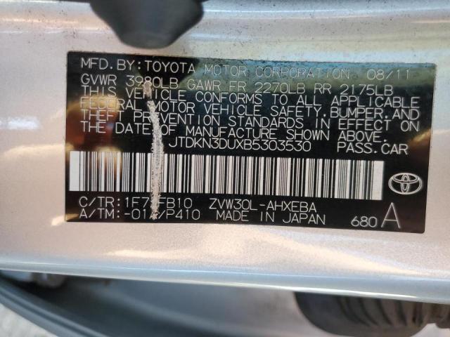 Photo 10 from auction – 2011 TOYOTA PRIUS with VIN JTDKN3DUXB5303530