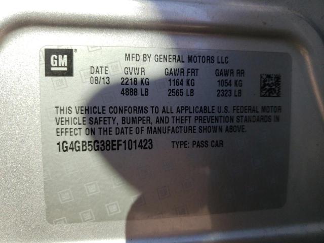 Photo 10 from auction – 2014 BUICK LACROSSE with VIN 1G4GB5G38EF101423