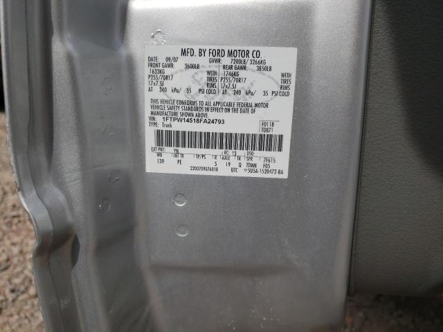 Photo 10 from auction – 2008 FORD F-150 with VIN 1FTPW14518FA24793