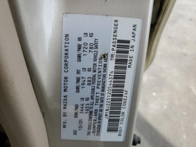 Foto 10 de la subasta – 2002 MAZDA PROTEGE DX con VIN JM1BJ225120544374