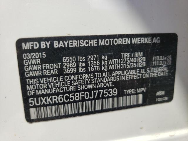 Photo 10 from auction – 2015 BMW X5 XDRIVE5 with VIN 5UXKR6C58F0J77539