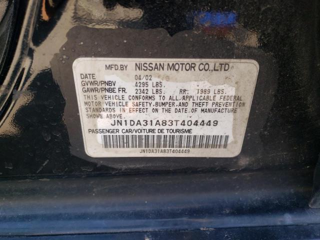 Photo 10 from auction – 2003 NISSAN MAXIMA GLE with VIN JN1DA31A83T404449