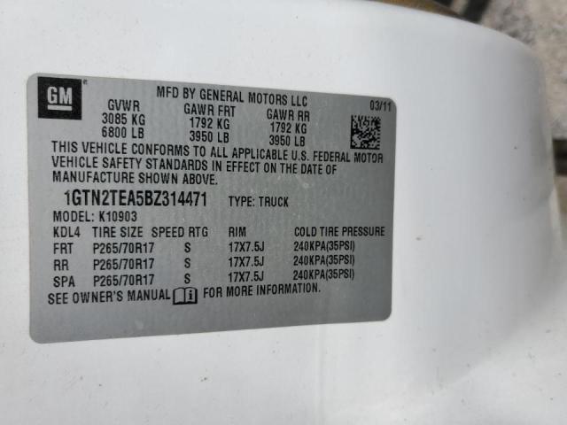 Photo 10 from auction – 2011 GMC SIERRA K15 with VIN 1GTN2TEA5BZ314471