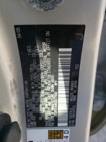 Photo 10 from auction – 2005 TOYOTA HIGHLANDER with VIN JTEDP21A450077960