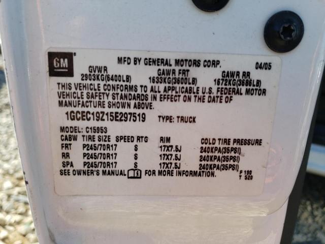 Photo 10 from auction – 2005 CHEVROLET 1500 SILVE with VIN 1GCEC19Z15E297519