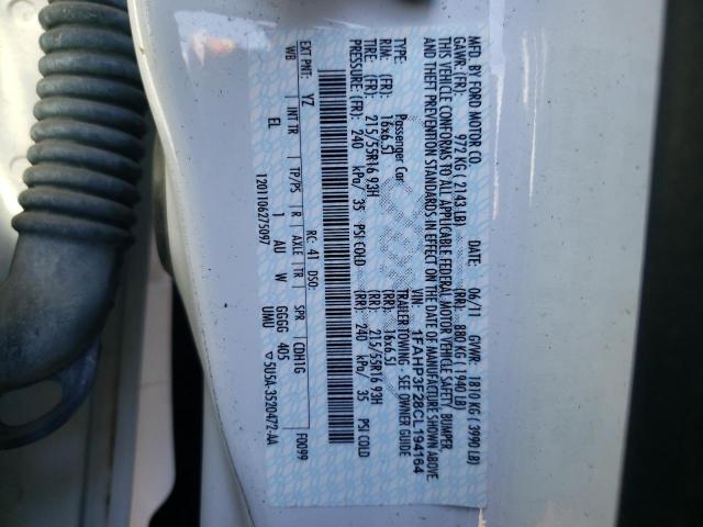 Photo 10 from auction – 2012 FORD FOCUS SE with VIN 1FAHP3F28CL194164