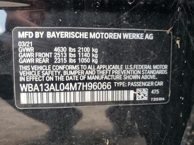 Photo 10 from auction – 2021 BMW M235XI with VIN WBA13AL04M7H96066
