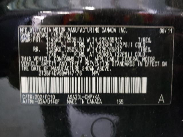 Photo 10 from auction – 2011 TOYOTA RAV4 with VIN 2T3BF4DV9BW147176