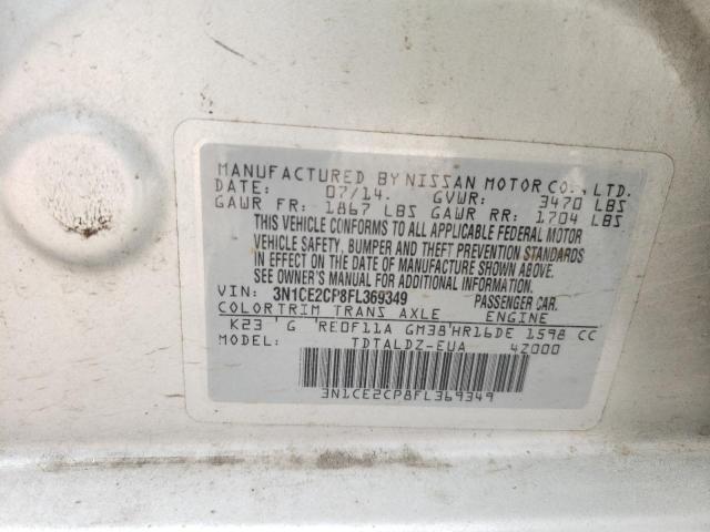 Photo 10 from auction – 2015 NISSAN VERSA NOTE with VIN 3N1CE2CP8FL369349