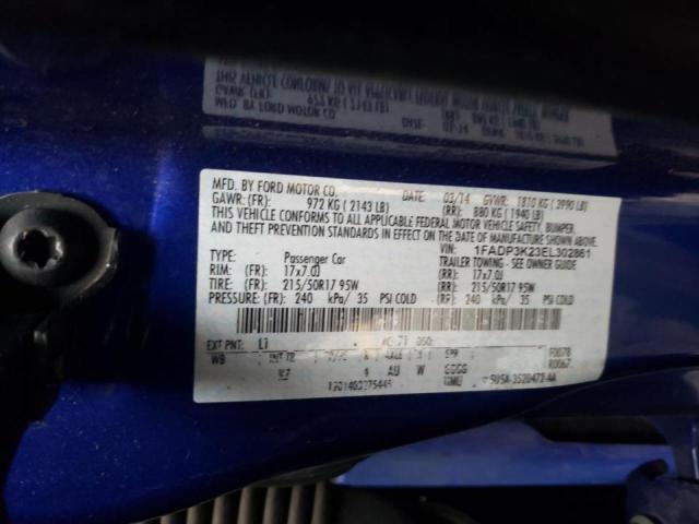 Photo 10 from auction – 2014 FORD FOCUS SE with VIN 1FADP3K23EL302861