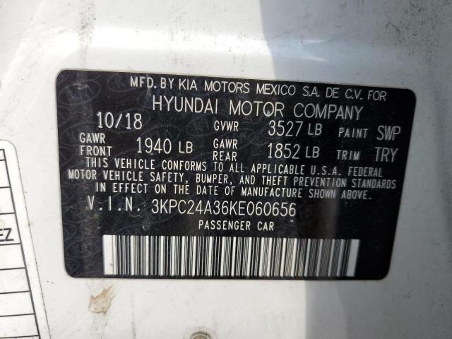 Photo 10 from auction – 2019 HYUNDAI ACCENT SE with VIN 3KPC24A36KE060656