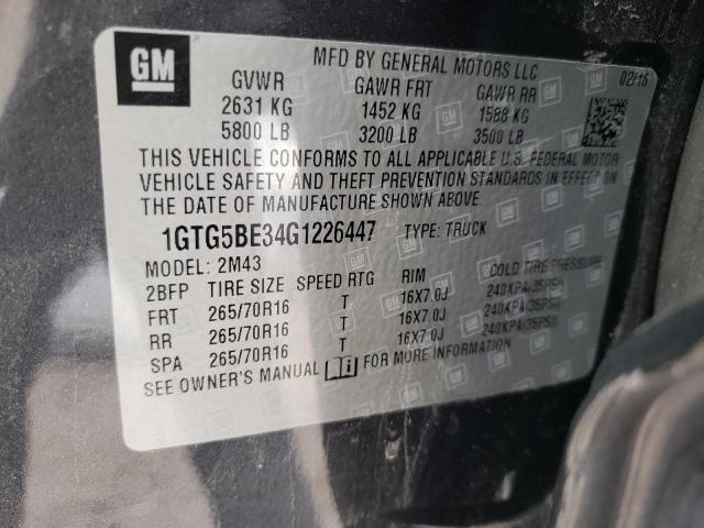 Photo 10 from auction – 2016 GMC CANYON with VIN 1GTG5BE34G1226447
